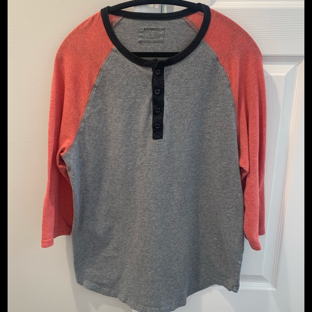 Express Cotton Baseball top with 3/4 Sleeve Size L